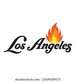 Los Angeles fire logo design