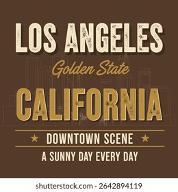 Los Angeles golden state . gráfico vetor de tês para a cidade. t-syhirt, moletom, gráficos. vintage cidade imprimir gráficos, vintage tipografia retro. vibrações da cidade na califórnia.