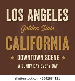 Los Angeles golden state . gráfico vetor de tês para a cidade. t-syhirt, moletom, gráficos. vintage cidade imprimir gráficos, vintage tipografia retro. vibrações da cidade na califórnia.
