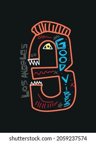 los angeles good vibes,t-shirt design fashion vector illustration