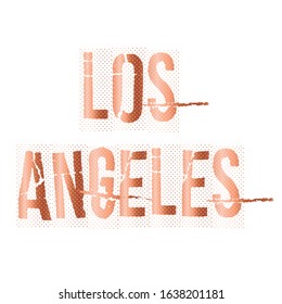 Los angeles gradient print vector