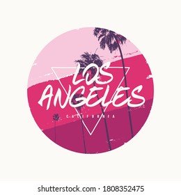 Los Angeles graphic colorful t-shirt design, poster, print.