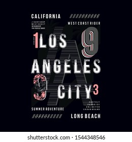 los angeles graphic typography design t shirt