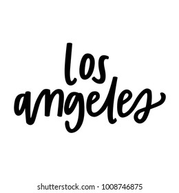 Los Angeles in hand lettering