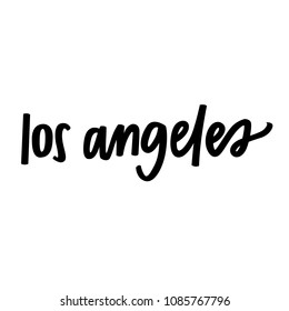 Los Angeles in hand lettering