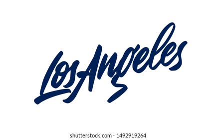 Los Angeles handwritten city name.Modern Calligraphy Hand Lettering for Printing,background ,logo, for posters, invitations, cards, etc. Typography vector.