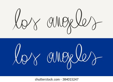 Los Angeles - handwritten vector