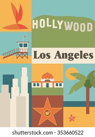 Los Angeles icon set