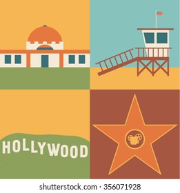 Los Angeles icon set