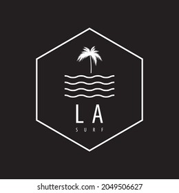 Los angeles illustration typography. perfect for t shirt design