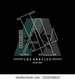 Los angeles illustration typography. perfect for t shirt design