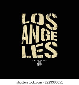Los angeles illustration typography. perfect for t shirt design