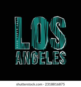 Los angeles illustration typography. perfect for t shirt design