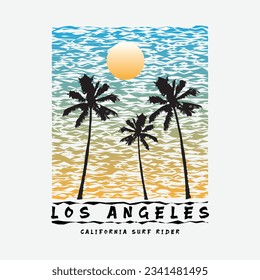 Los angeles illustration typography. perfect for t shirt design