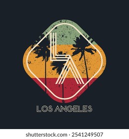 Los angeles Tipografia ilustração para t shirt, cartaz, logotipo, adesivo, ou mercadoria de vestuário