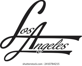 Los Angeles L. A. script logo inspired artwork