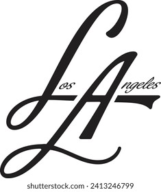 Los Angeles L. A. script logo inspired artwork