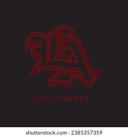 Vector de LOGOTIPO "LA" DE LOS ANGELES