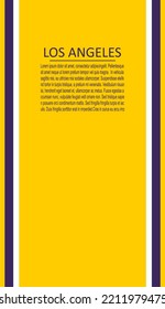 Los Angeles Lakers Basketball Team Uniform Colors. Template For Presentation Or Infographics.