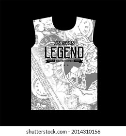 los angeles legend pattern tshirt design