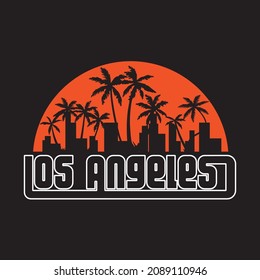 Los Angeles lettering, text, typography design for t-shirt vector illustration