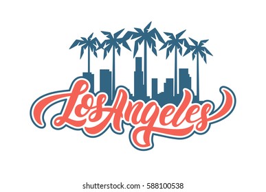 Los Angeles lettering t-shirt design. Vector illustration.