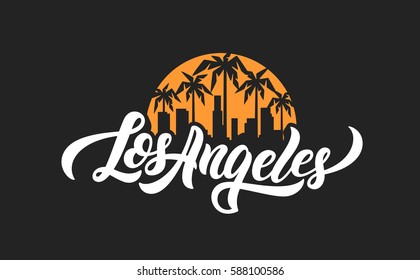 Los Angeles lettering t-shirt design. Vector illustration.