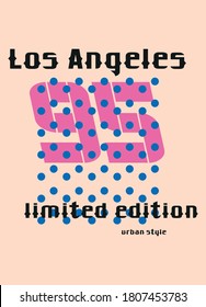 los angeles limited edition,t-shirt design fashion vector 