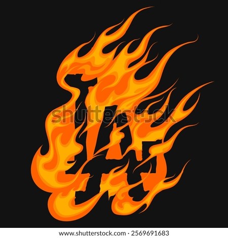 Los Angeles logo on fire