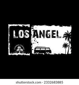 Los Angeles Malibu Lagoon stylish t-shirt and apparel trendy design with palm trees silhouettes, typography, print, vector illustration