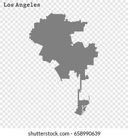 Los Angeles Map. City of the United States. vector illustration.