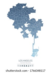 los angeles map. us city vector map. 