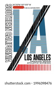 Los Angeles Modern typography design in vector illustration.Clothing,t-shirt,apparel and other uses.