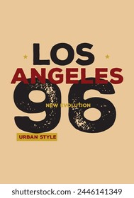 los angeles new evolution,t-shirt design fashion vector