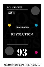 los angeles new skateboard revolution,t-shirt design