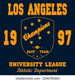 Los Angeles original lettering slogan. design graphic vector. t shirt print. Vector