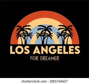 Los Angeles with palm trees