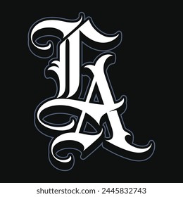 Los angeles schript lettering, perfect for printing and other needs