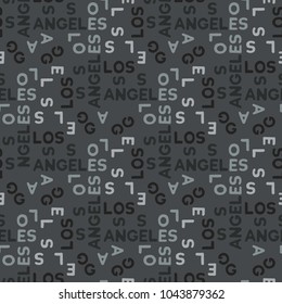 Los Angeles seamless pattern. Autentic artistic design for background.