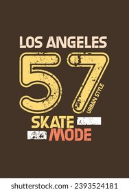 los angeles skate mode,t-shirt design fashion vector