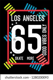 los angeles skate more,t-shirt design