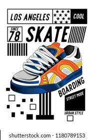 los angeles skateboarding shoes,t-shirt design 