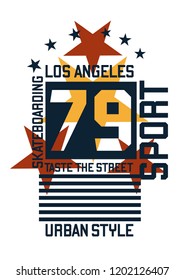 los angeles skateboarding,t-shirt design