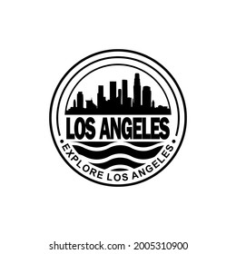 los angeles skyline logo design inspiration
