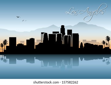 Los Angeles Skyline - Vector Illustration