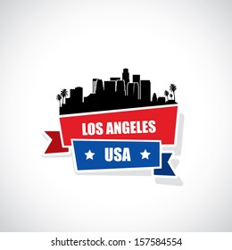 Los Angeles skyline - vector illustration