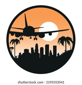 Los Angeles skyline vector illustration