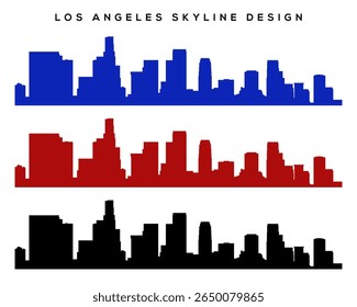 Los Angeles Skyline Vetor - Los Angeles Downtown Silhouette