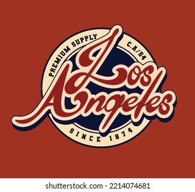 Los Angeles Slogan graphic for t-shirt