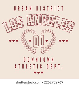 los angeles Slogan graphic for t-shirt